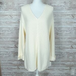 Charter Club Sweater XXL Ivory Ribbed 716